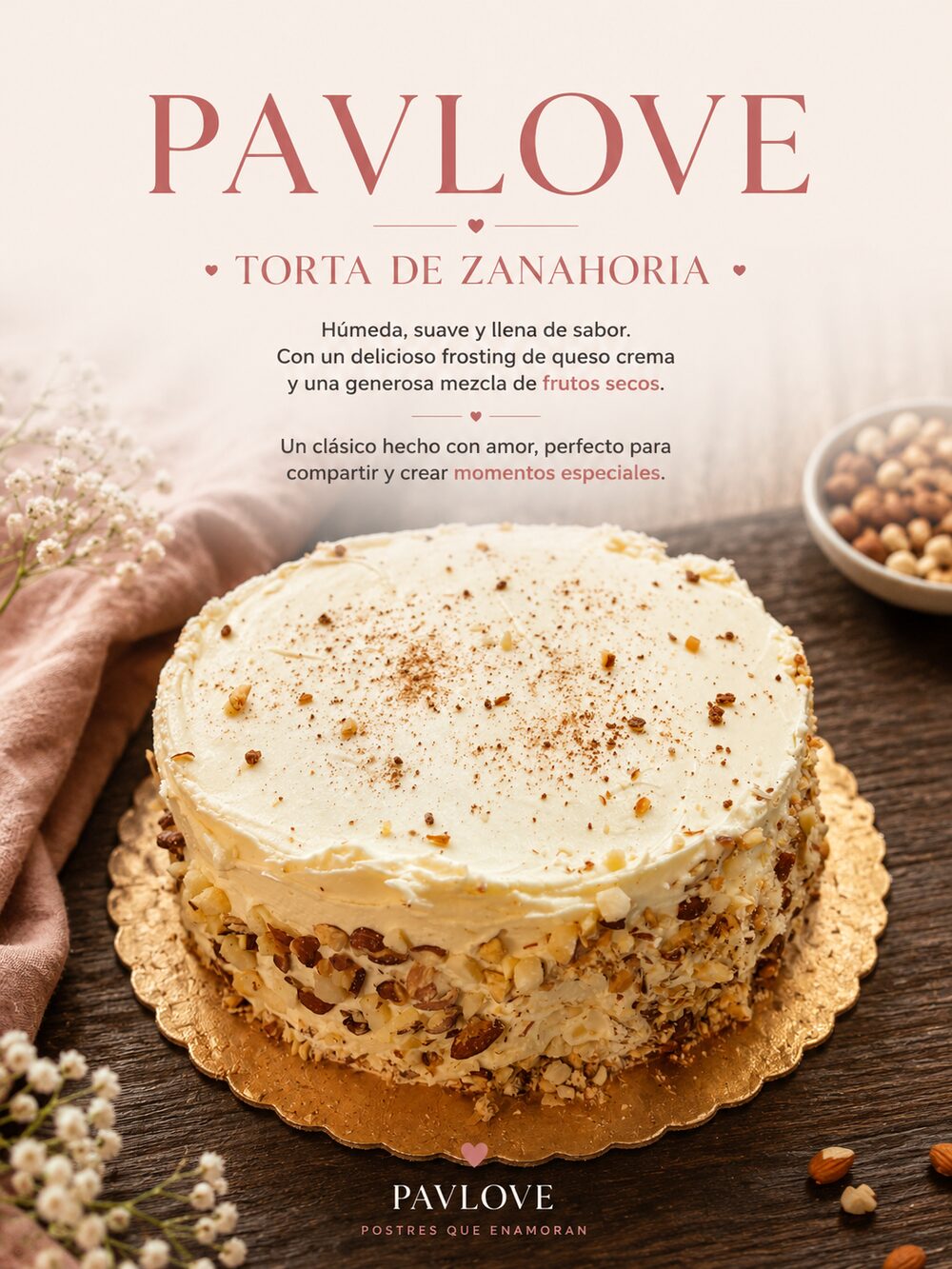 Torta de Zanahoria entera de Pavlove